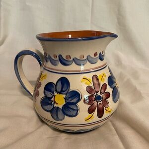 Vintage Hand Painted Ceramic Pitcher Made in Germany